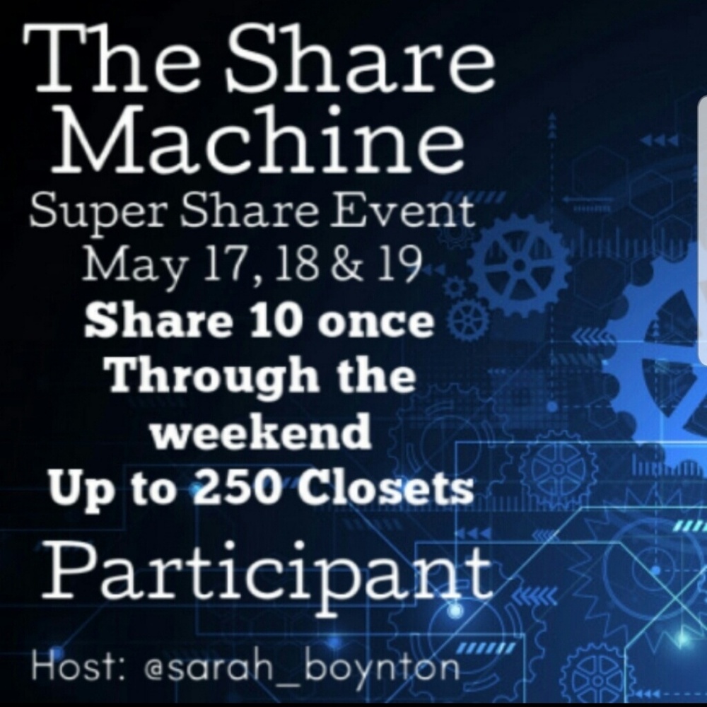 Share Machine Super Share Event! SPOTS OPEN